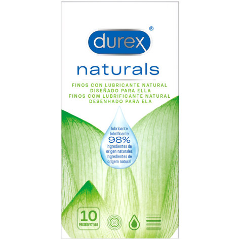 DUREX NATURALS PRÉSERVATIFS MINCE LUBRIFIANT NATUREL 10 UNITÉS