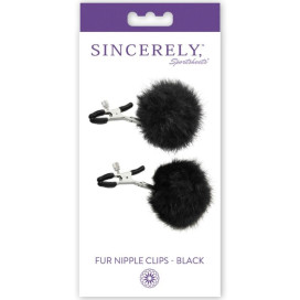 SPORTSHEETS FUR NIPPLE CLIPS NOIR