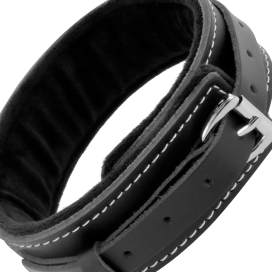 DARKNESS BLACK FURRY COLLAR WITH LEASH