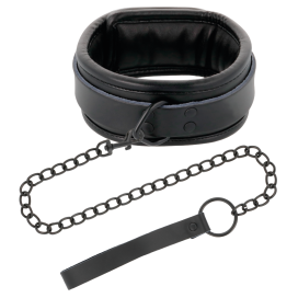 DARKNESS FULL BLACK COLLAR WITH LEASH