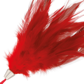 PLUME ROUGE FONCÉ 17CM