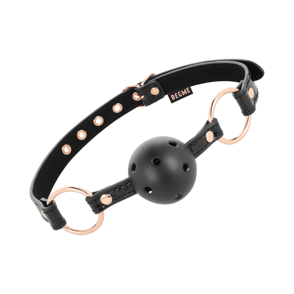 BEGME BLACK EDITION BALL GAG CUIR VEGAN