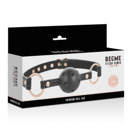 BEGME BLACK EDITION BALL GAG CUIR VEGAN