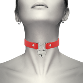 COQUETTE CHIC DESIRE FABRIQUÉ À LA MAIN CHOKER CLES COEUR - ROUGE