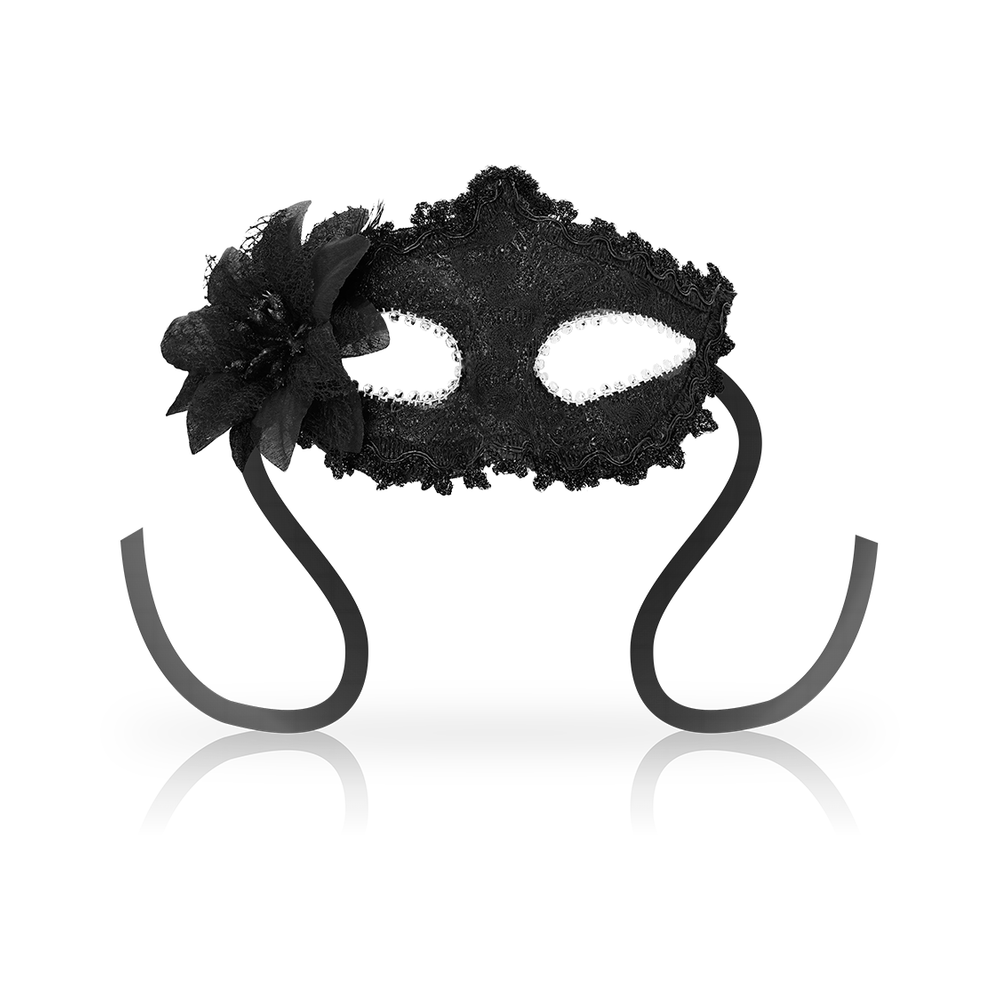 OHMAMA MASKS VENETIAN EYEMASK LATÉRAL FLEUR - NOIR