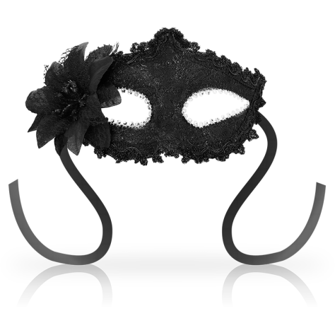 OHMAMA MASKS VENETIAN EYEMASK LATÉRAL FLEUR - NOIR