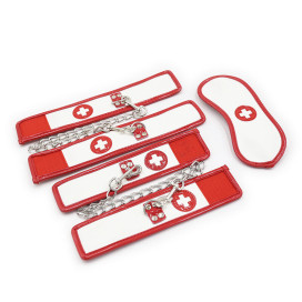 ENSEMBLE DE 3 PIÈCES OHMAMA FETISH MINI NURSE BONDAGE