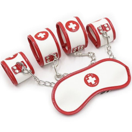 ENSEMBLE DE 3 PIÈCES OHMAMA FETISH MINI NURSE BONDAGE