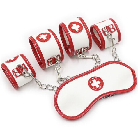 ENSEMBLE DE 3 PIÈCES OHMAMA FETISH MINI NURSE BONDAGE