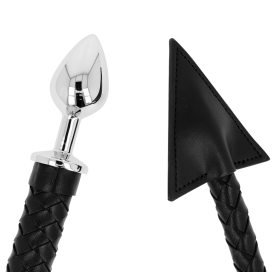 OHMAMA FETISH DEVIL''S TAIL CUIR  MÉTAL PLUG ANAL 7 CM