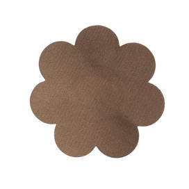 BYE BRA BODY TAPE 5M X 6,5 CM + 3 PAIRES DE COUVRE-TETONS EN SATIN MARRON FONCE