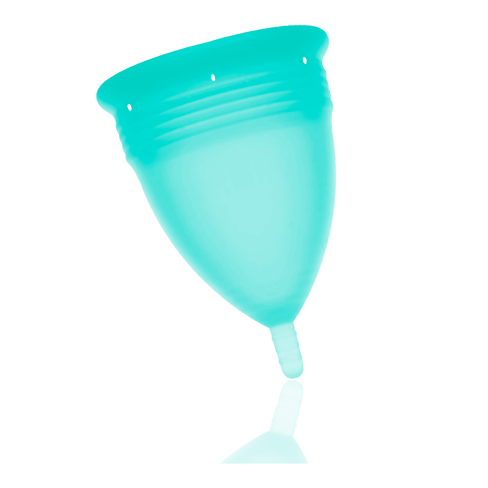 COUPE MENSTRUELLE STERCUP TAILLE L AQUAMARINE COULEUR FDA SILICONE