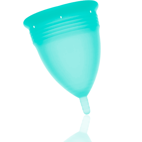 COUPE MENSTRUELLE STERCUP TAILLE L AQUAMARINE COULEUR FDA SILICONE