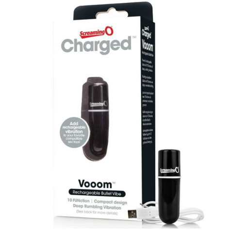 SCREAMING O BULLET VIBRANT RECHARGEABLE VOOOM NOIR