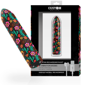 BULLETS PERSONNALISÉS BULLET RECHARGEABLE FLORAL 10 INTENSITIES