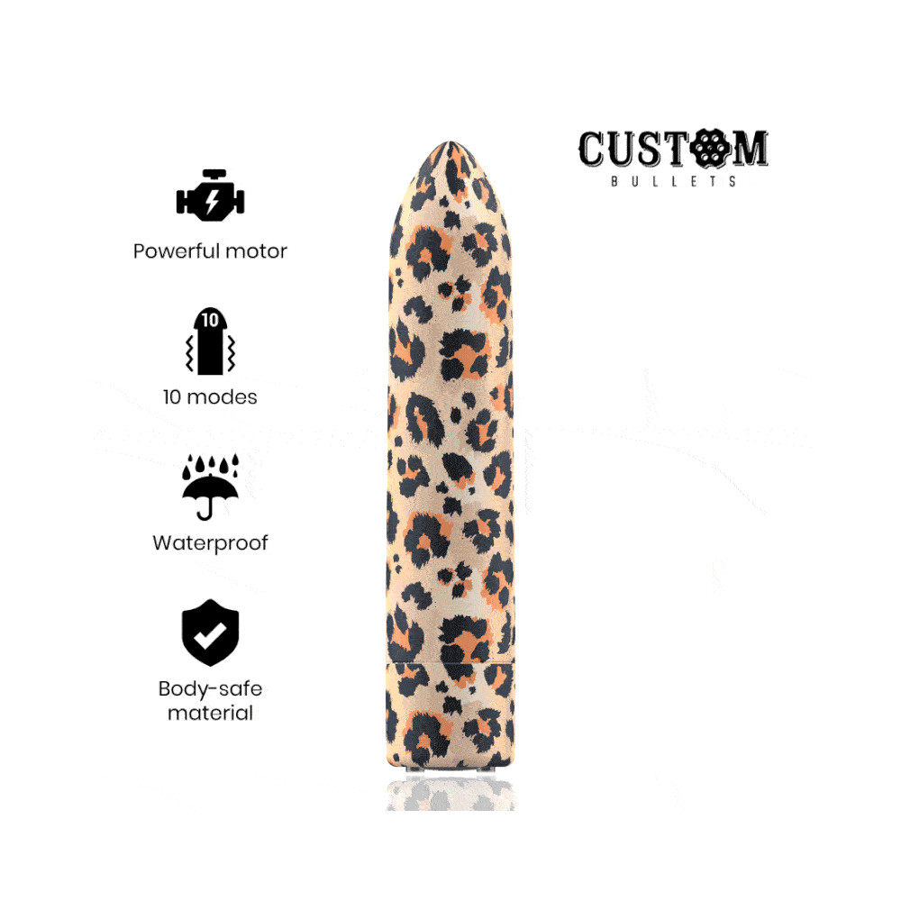 BULLETS PERSONNALISÉS BULLET RECHARGEABLE LEOPARD 10 INTENSITIES