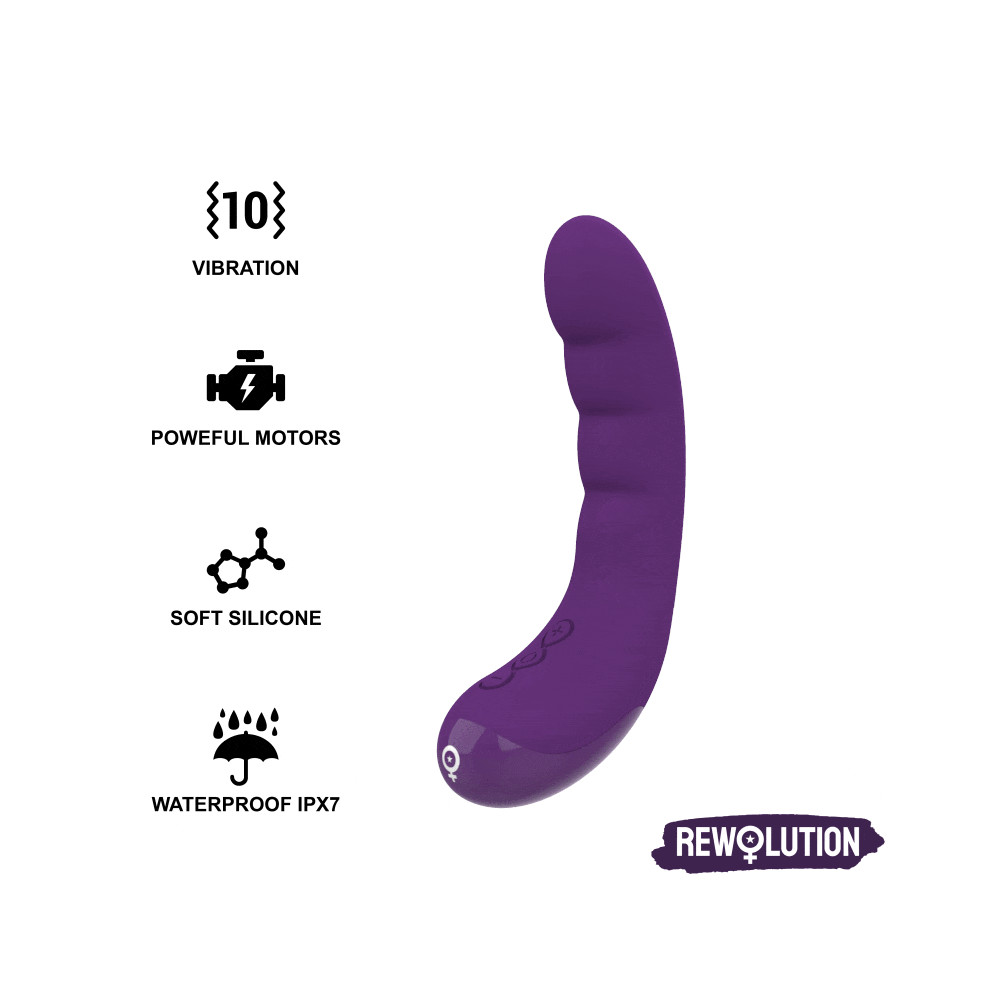 VIBRATEUR FLEXIBLE RECHARGEABLE REWOLUTION REWOCURVY