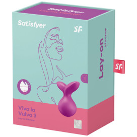 SATISFYER VIVA LA VULVA 3 LAY-ON VIBRATOR - VIOLET