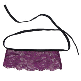 SUBBLIME CORSET THING ET BLINDFOLD NOIR ET VIOLET L / XL