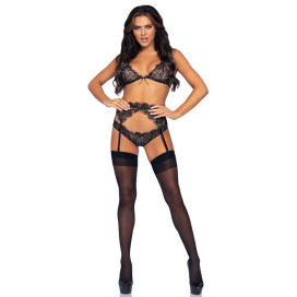 LEG AVENUE SHINNY TROIS PIÈCES SET M