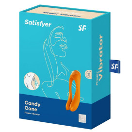 SATISFYER CANDY CANE FINGER VIBRATOR ORANGE