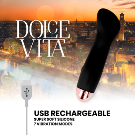 DOLCE VITA VIBRATEUR RECHARGEABLE ONE NOIR 7 VITESSES