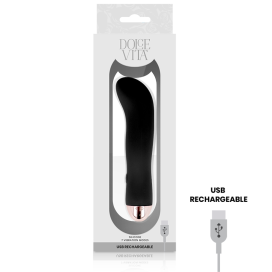 DOLCE VITA VIBRATEUR RECHARGEABLE DEUX NOIR 7 VITESSES