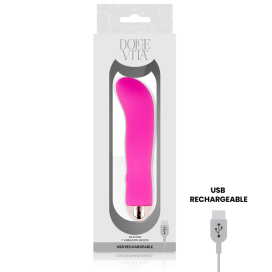 VIBRATEUR RECHARGEABLE DOLCE VITA DEUX ROSE 7 VITESSES