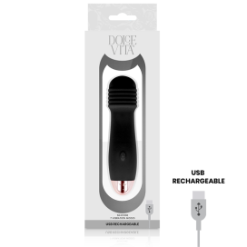 DOLCE VITA VIBRATEUR RECHARGEABLE TROIS NOIR 7 VITESSES