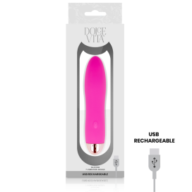 VIBRATEUR RECHARGEABLE DOLCE VITA QUATRE ROSE 7 VITESSES