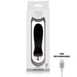 DOLCE VITA VIBRATEUR RECHARGEABLE CINQ NOIR 7 VITESSES