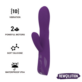 REWOLUTION REWORABBIT FLEXIBLE VIBRATOR AVEC LAPIN