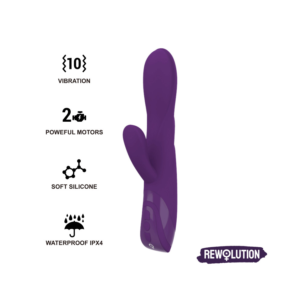 REWOLUTION REWORABBIT FLEXIBLE VIBRATOR AVEC LAPIN