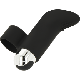 OHMAMA POINTE TEXTURÉE RECHARGEABLE DOIGT STIMULANT 8 CM - NOIR