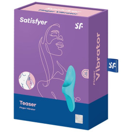 VIBRATEUR À DOIGTS SATISFYER TEASER - LUMIÈRE BLEUE