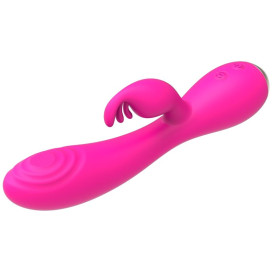 NALONE MAGIC STICK LAPIN VIBRATEUR TRIPLE TÊTES DE STIMULATION - ROSE