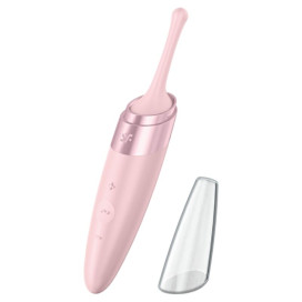 SATISFYER TWIRLING JOY CLIT TIP STIMULANT - ROSE