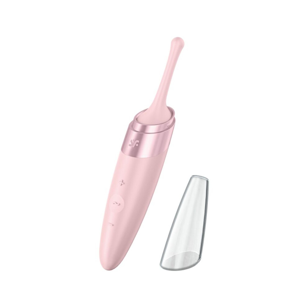 SATISFYER TWIRLING JOY CLIT TIP STIMULANT - ROSE