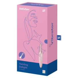 SATISFYER TWIRLING JOY CLIT TIP STIMULANT - ROSE