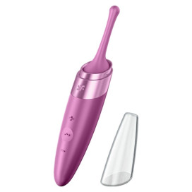 SATISFYER TWIRLING JOY CLIT TIP STIMULANT - FUCHSIA