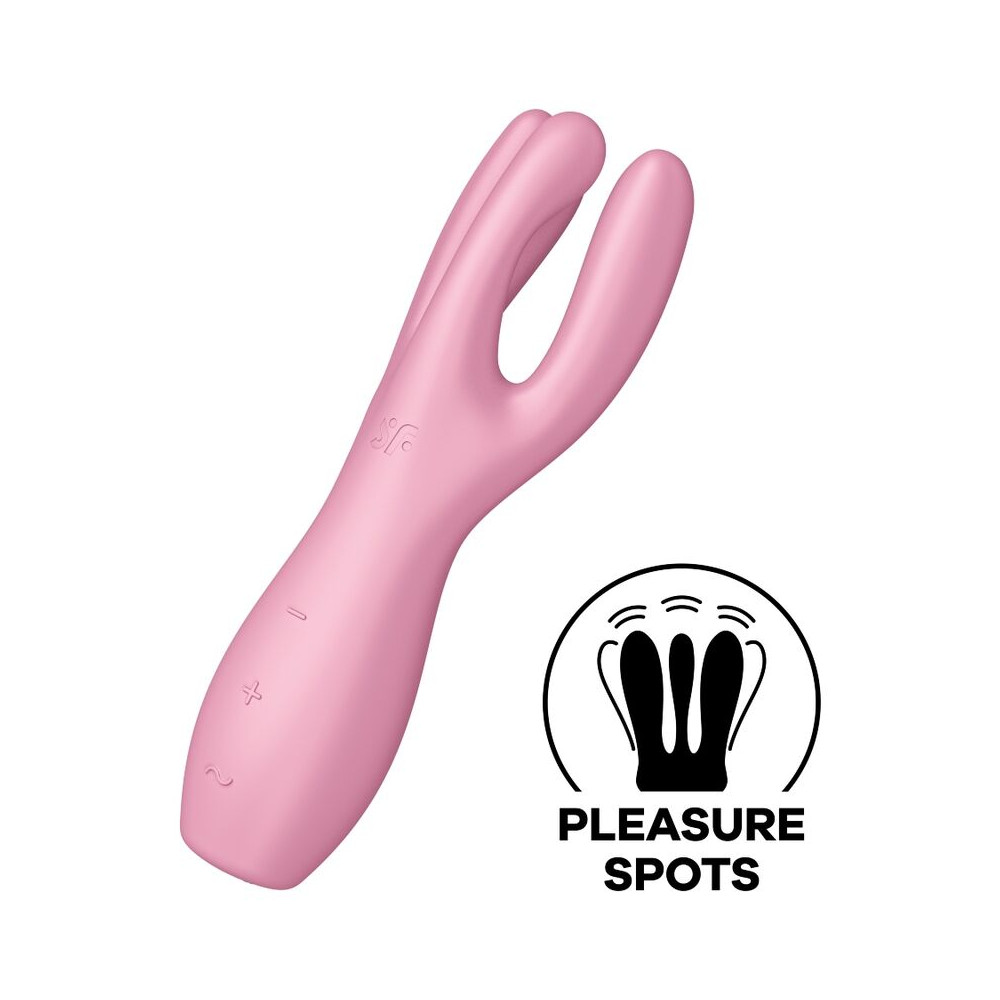 VIBRATEUR SATISFYER THREESOME 3 - ROSE