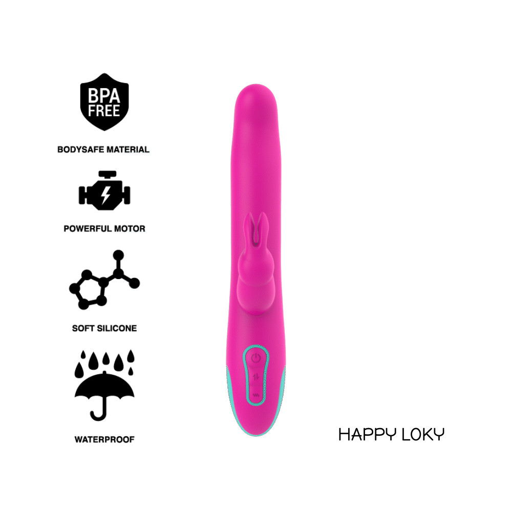 HAPPY LOKY PLUTO LAPIN VIBRATEUR ET ROTATEUR WATCHME TECHNOLOGIE SANS FIL COMPATIBLE