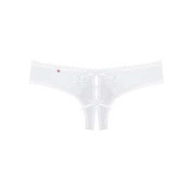 OBSESSIVE - ALABASTRA THONG CROTCHLESS WHITE S/M