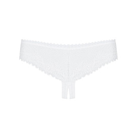 OBSESSIVE - ALABASTRA THONG CROTCHLESS WHITE S/M