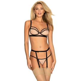 OBSESSIF - SET DE TROIS PIÈCES NUDELIA L / XL