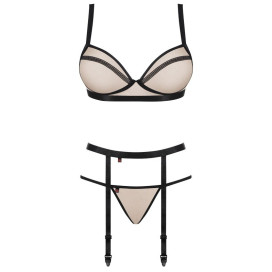 OBSESSIF - SET DE TROIS PIÈCES NUDELIA L / XL