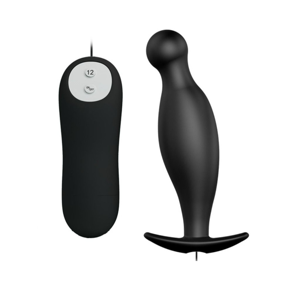 PRETTY LOVE BOTTOM - SILICONE ANAL PLUG EXTRA STIMULATION 12 SPEEDS REMOTE CONTROL