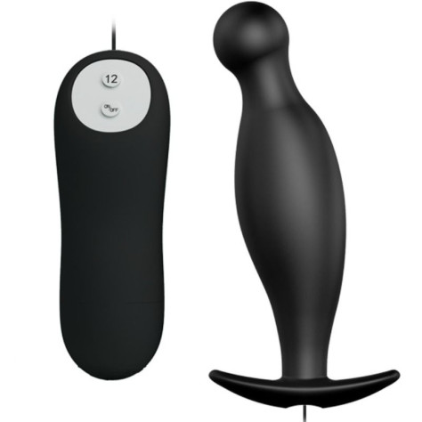 PRETTY LOVE BOTTOM - SILICONE ANAL PLUG EXTRA STIMULATION 12 SPEEDS REMOTE CONTROL