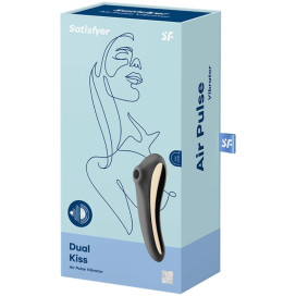 SATISFYER DUAL KISS STIMULATEUR DE CLIT - NOIR