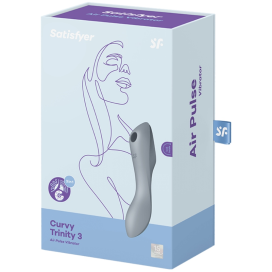 VIBRATEUR D''AIR PULSE SATISFYER CURVY TRINITY 3 - GRIS